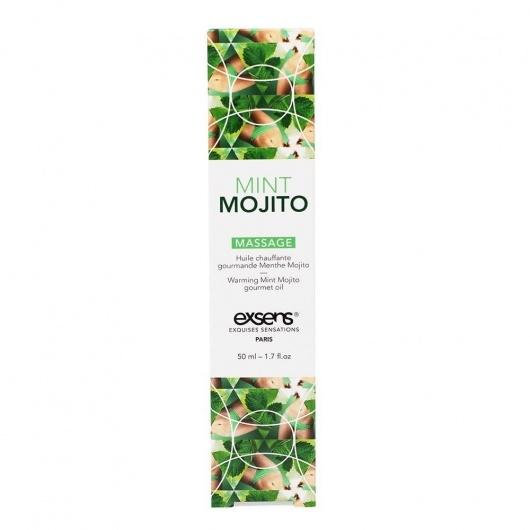 Разогревающее массажное масло с ароматом мохито Gourmet Mint Mojito - 50 мл. - Exsens - купить с доставкой в Красногорске