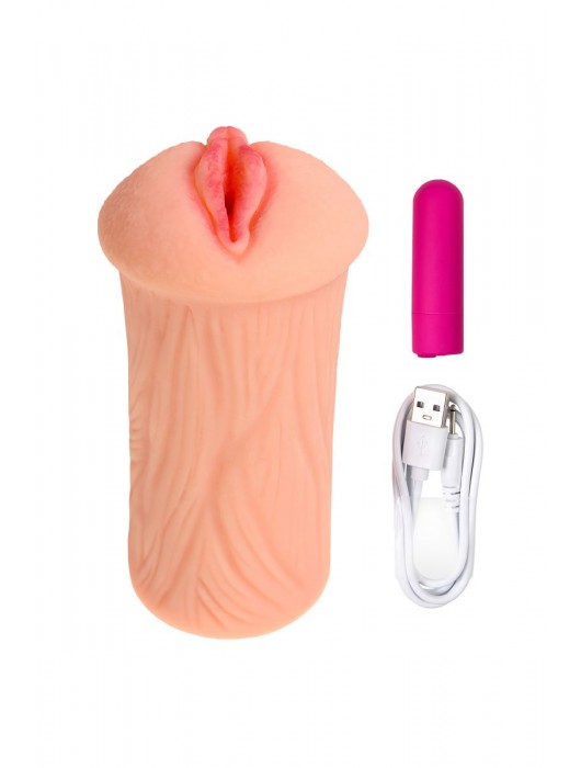 Реалистичный мастурбатор-вагина телесного цвета Elegance.001 с вибрацией - KOKOS - в Красногорске купить с доставкой