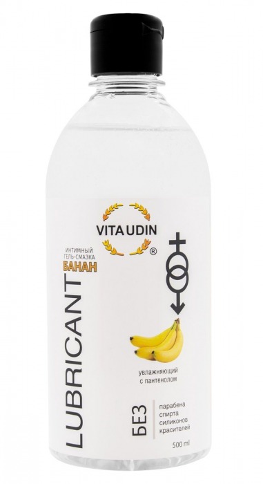Интимный гель-смазка на водной основе VITA UDIN с ароматом банана - 500 мл. - VITA UDIN - купить с доставкой в Красногорске