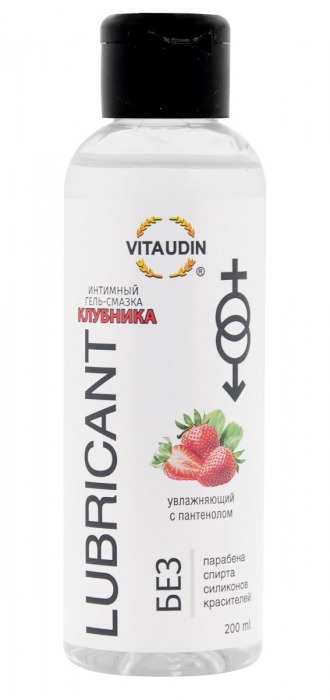 Интимный гель-смазка на водной основе VITA UDIN с ароматом клубники - 200 мл. - VITA UDIN - купить с доставкой в Красногорске