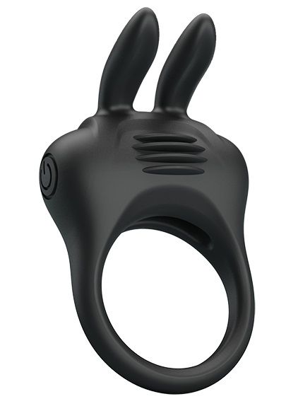 Черное эрекционное кольцо с вибрацией Davion - Baile - в Красногорске купить с доставкой