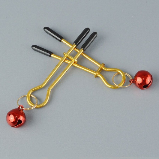 Золотистые зажимы с колокольчиками Gold - Sitabella - купить с доставкой в Красногорске