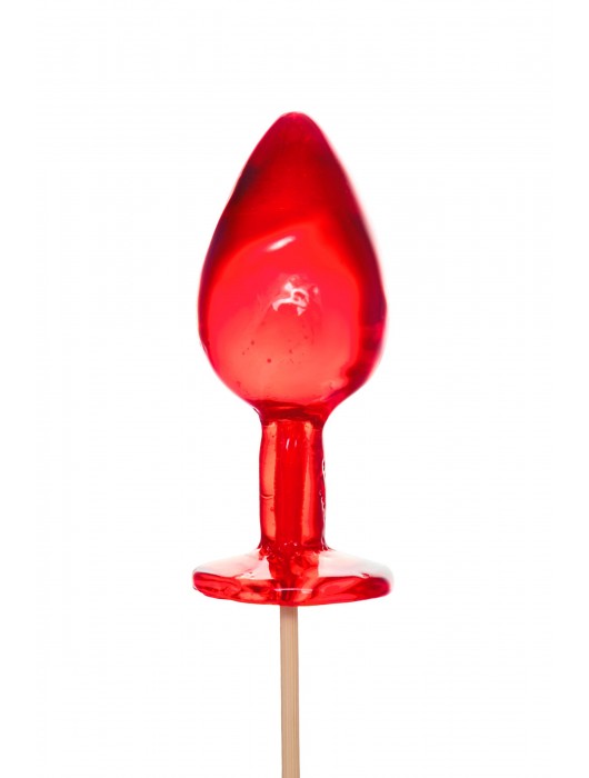 Красный леденец в форме малой анальной пробки со вкусом виски - Sosuчki - купить с доставкой в Красногорске