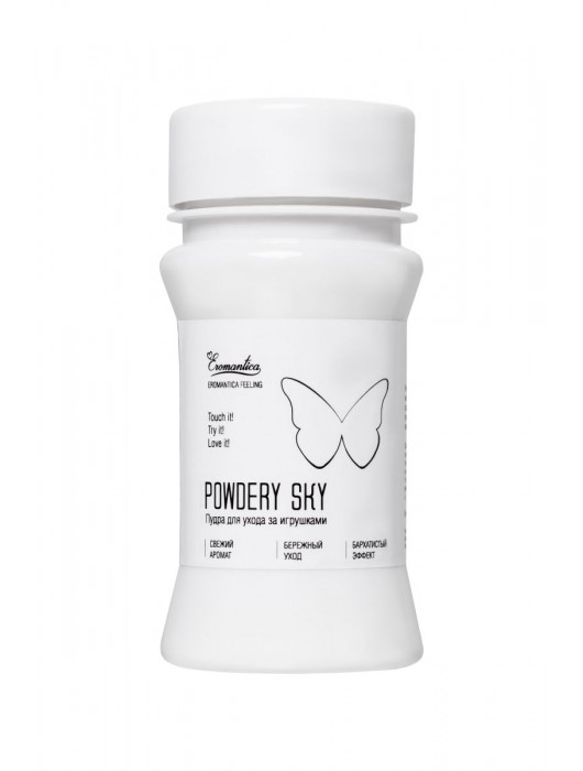 Пудра для ухода за игрушками Powdery Sky с ароматом мяты - 40 гр. - Eromantica - купить с доставкой в Красногорске