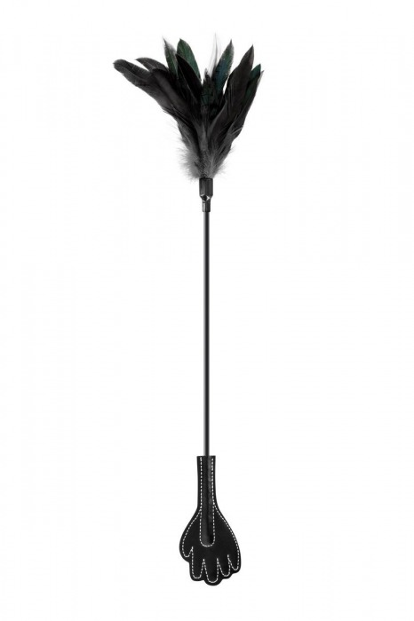 Двусторонний стек-щекоталка Sweet Caress Feather Whip - 58 см. - Sweet Caress - купить с доставкой в Красногорске