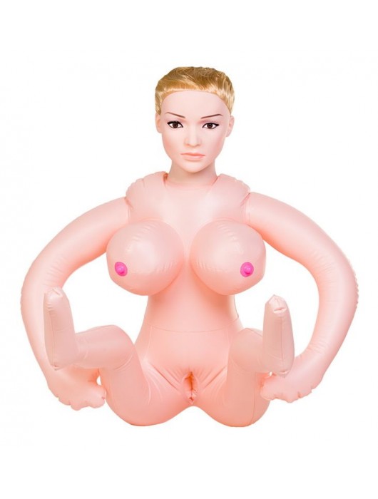 Надувная секс-кукла с реалистичной головой и поднятыми ножками - ToyFa - в Красногорске купить с доставкой