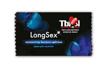 Пролонгирующий крем LongSex в одноразовой упаковке - 1,5 гр. - Биоритм - купить с доставкой в Красногорске