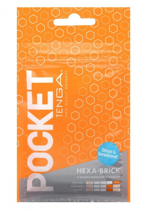 Карманный мастурбатор HEXA-BRICK - Tenga - в Красногорске купить с доставкой
