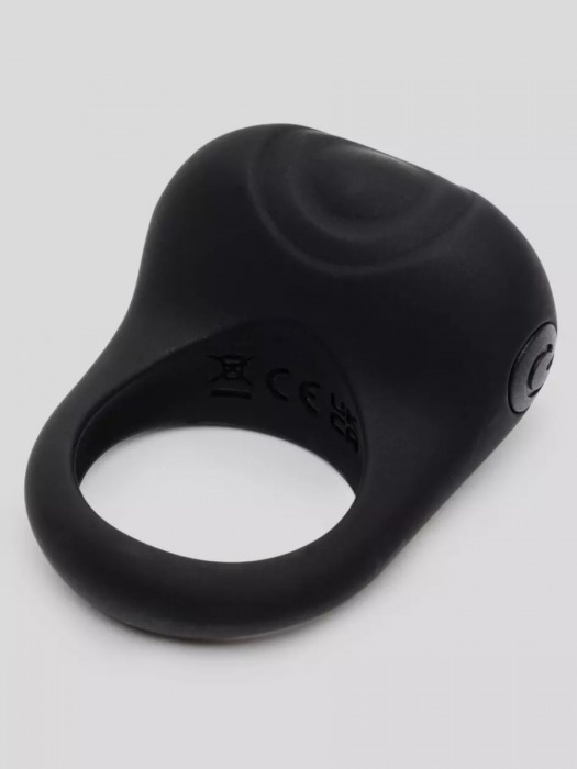 Черное эрекционное виброкольцо Sensation Rechargeable Vibrating Love Ring - Fifty Shades of Grey - в Красногорске купить с доставкой