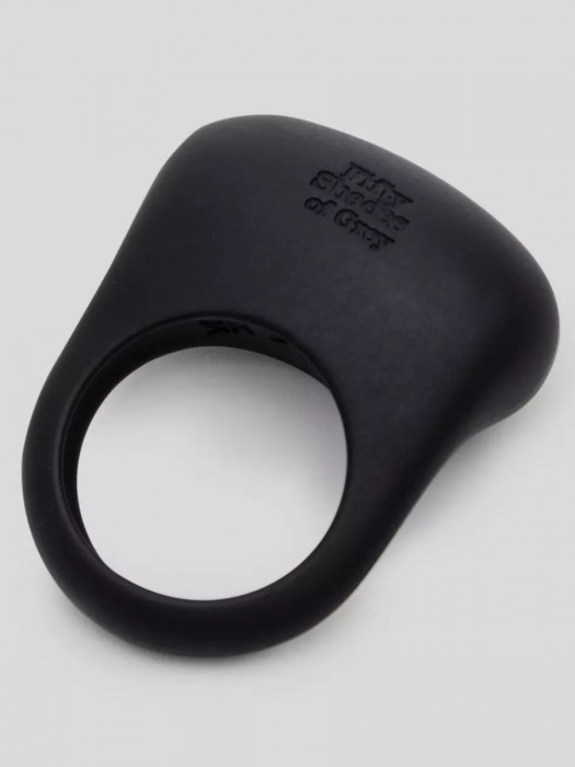 Черное эрекционное виброкольцо Sensation Rechargeable Vibrating Love Ring - Fifty Shades of Grey - в Красногорске купить с доставкой