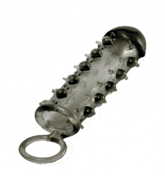 Дымчатая стимулирующая насадка с закрытой головкой SAMURAI PENIS SLEEVE BLACK - 14,5 см. - NMC - в Красногорске купить с доставкой