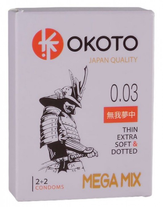Набор из 4 презервативов OKOTO MegaMIX - Sitabella - купить с доставкой в Красногорске