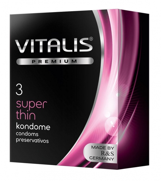 Ультратонкие презервативы VITALIS PREMIUM super thin - 3 шт. - Vitalis - купить с доставкой в Красногорске