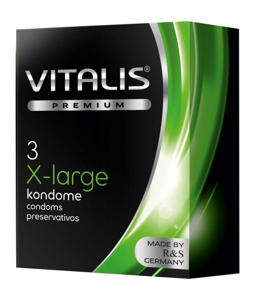 Презервативы увеличенного размера VITALIS PREMIUM x-large - 3 шт. - Vitalis - купить с доставкой в Красногорске