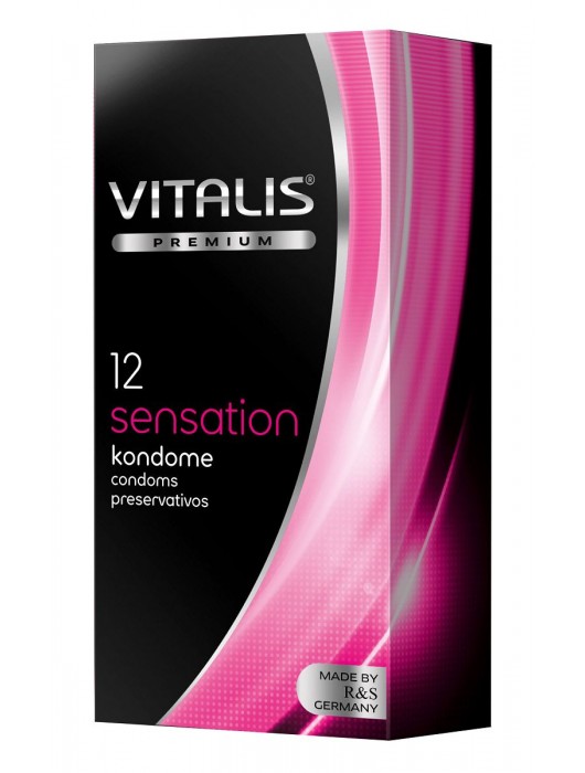 Презервативы VITALIS PREMIUM sensation с пупырышками и кольцами - 12 шт. - Vitalis - купить с доставкой в Красногорске