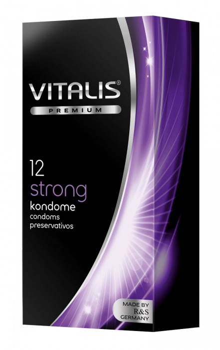 Презервативы с утолщённой стенкой VITALIS PREMIUM strong - 12 шт. - Vitalis - купить с доставкой в Красногорске