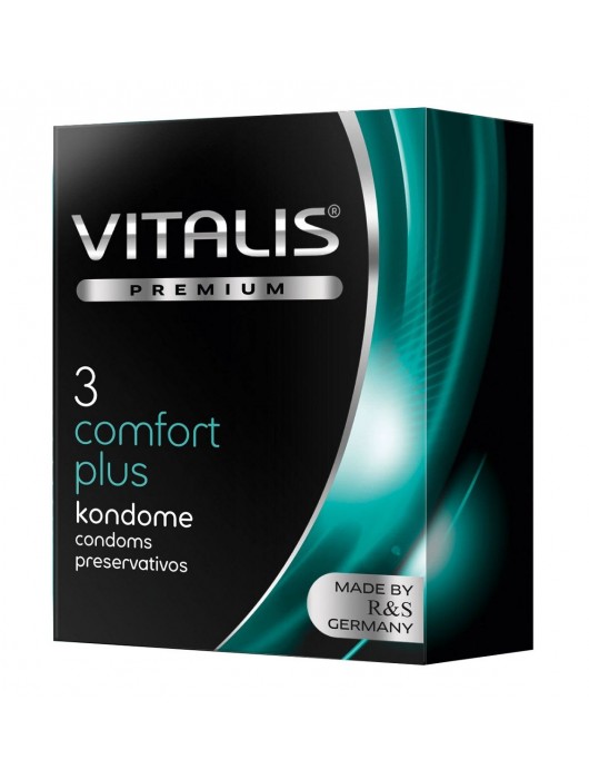 Контурные презервативы VITALIS PREMIUM comfort plus - 3 шт. - Vitalis - купить с доставкой в Красногорске
