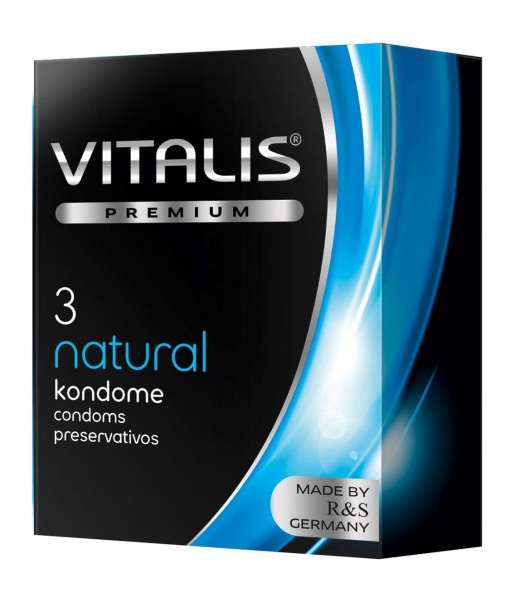 Классические презервативы VITALIS PREMIUM natural - 3 шт. - Vitalis - купить с доставкой в Красногорске