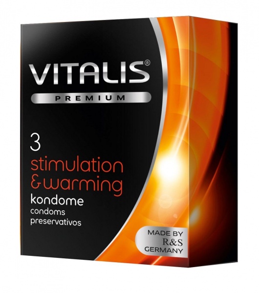 Презервативы VITALIS PREMIUM stimulation   warming с согревающим эффектом - 3 шт. - Vitalis - купить с доставкой в Красногорске