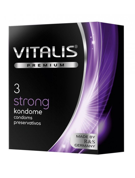 Презервативы с утолщенной стенкой VITALIS PREMIUM strong - 3 шт. - Vitalis - купить с доставкой в Красногорске