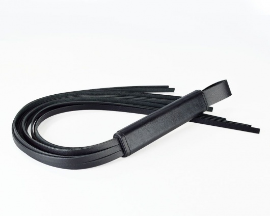 Черная кожаная плеть  Клео  - 60 см. - Sitabella - купить с доставкой в Красногорске