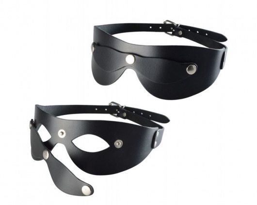 Черная кожаная маска  Новичок - Sitabella - купить с доставкой в Красногорске