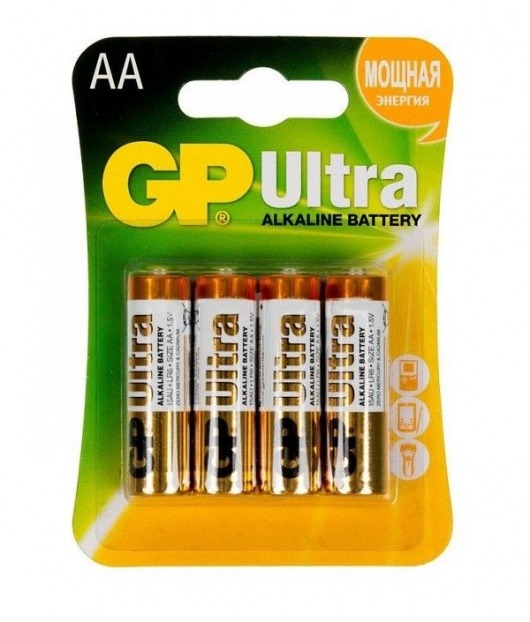 Батарейки алкалиновые GP Ultra Alkaline AA/LR6 - 4 шт. - Элементы питания - купить с доставкой в Красногорске