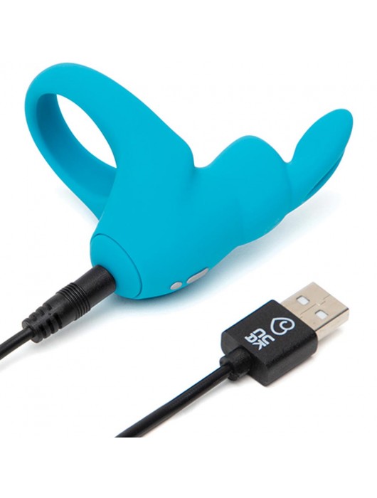 Голубое эрекционное виброкольцо Happy Rabbit Rechargeable Rabbit Cock Ring - Happy Rabbit - в Красногорске купить с доставкой