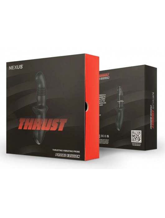 Черный вибромассажер простаты Nexus Thrust с возвратно-поступательными движениями - Nexus Range - в Красногорске купить с доставкой