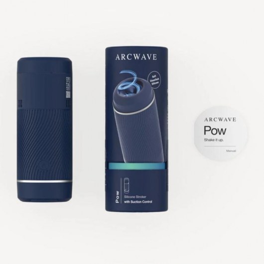 Синий мастурбатор с контролем всасывания Arcwave Pow Stroker - Arcwave - в Красногорске купить с доставкой