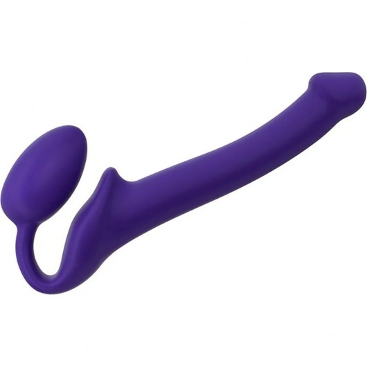 Фиолетовый безремневой страпон Silicone Bendable Strap-On - size S - Strap-on-me - купить с доставкой в Красногорске