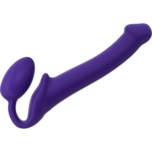 Фиолетовый безремневой страпон Silicone Bendable Strap-On - size M - Strap-on-me - купить с доставкой в Красногорске