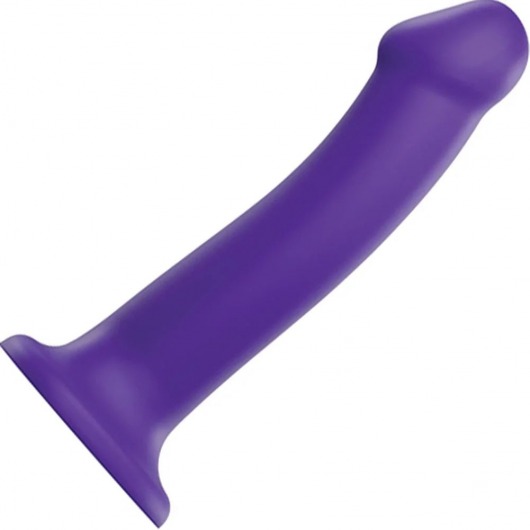Фиолетовый фаллоимитатор-насадка Strap-On-Me Dildo Dual Density size L - 19 см. - Strap-on-me - купить с доставкой в Красногорске