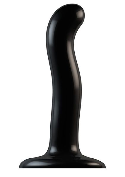 Черный фаллоимитатор-насадка Strap-On-Me P G spot Dildo size S - 16,4 см. - Strap-on-me - купить с доставкой в Красногорске