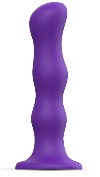 Фиолетовая насадка Strap-On-Me Dildo Geisha Balls size M - Strap-on-me - купить с доставкой в Красногорске