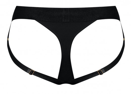 Черные трусики для насадок Heroine Lingerie Harness - size M - Strap-on-me - купить с доставкой в Красногорске