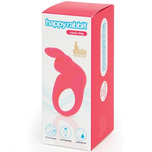 Розовое эрекционное виброкольцо Happy Rabbit Rechargeable Rabbit Cock Ring - Happy Rabbit - в Красногорске купить с доставкой