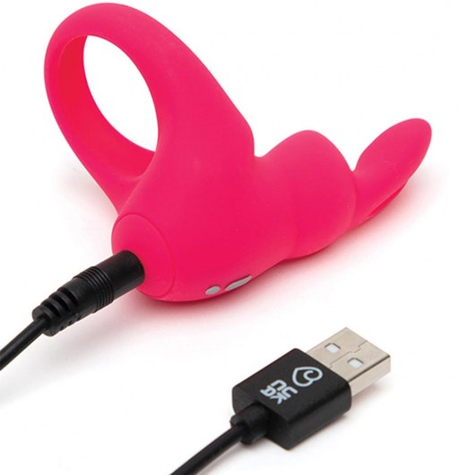 Розовое эрекционное виброкольцо Happy Rabbit Rechargeable Rabbit Cock Ring - Happy Rabbit - в Красногорске купить с доставкой