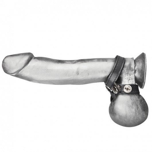 Разделитель мошонки из искусственной кожи на клепках 8 STYLE BALL DIVIDER - BlueLine - купить с доставкой в Красногорске