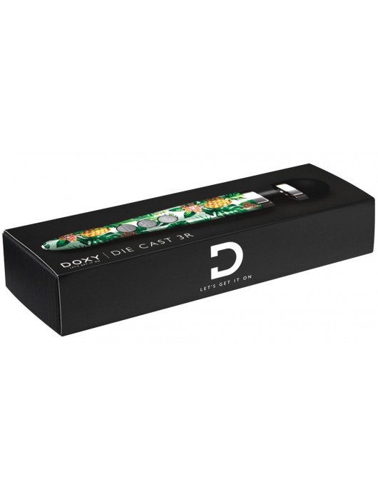 Жезловый вибратор Die Cast 3R с принтом в виде ананасов - 28 см. - Doxy