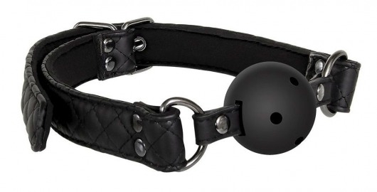 Черный кляп-шарик BALL GAG DIAMOND - Dream Toys - купить с доставкой в Красногорске
