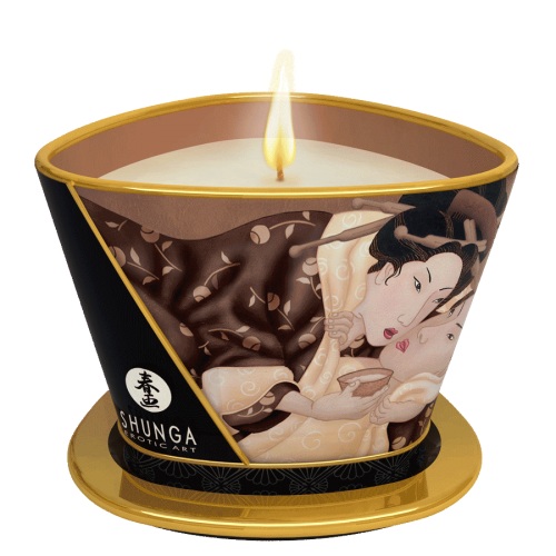 Массажная свеча Intoxicatin Chocolate с ароматом шоколада - 170 мл. - Shunga - купить с доставкой в Красногорске