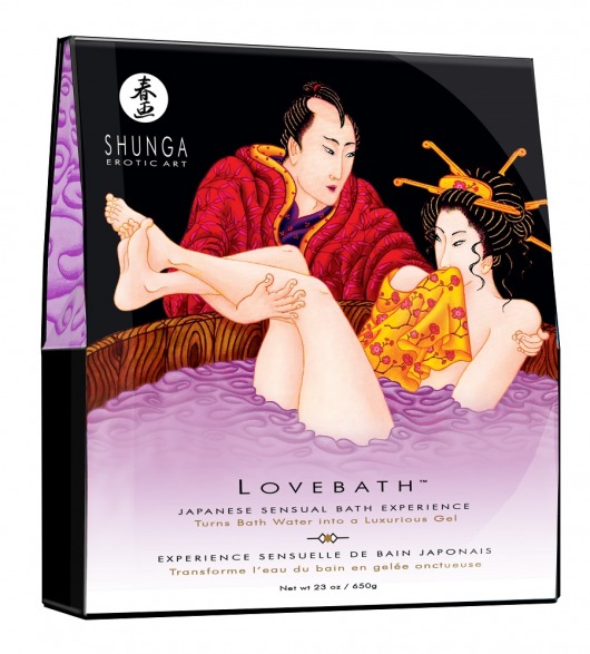 Соль для ванны Lovebath Sensual lotus, превращающая воду в гель - 650 гр. - Shunga - купить с доставкой в Красногорске
