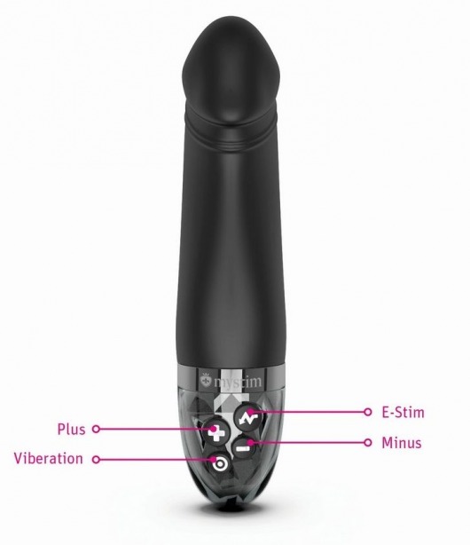 Черный вибратор с электростимуляцией Real Deal Neal - 16,5 см. - MyStim - купить с доставкой в Красногорске