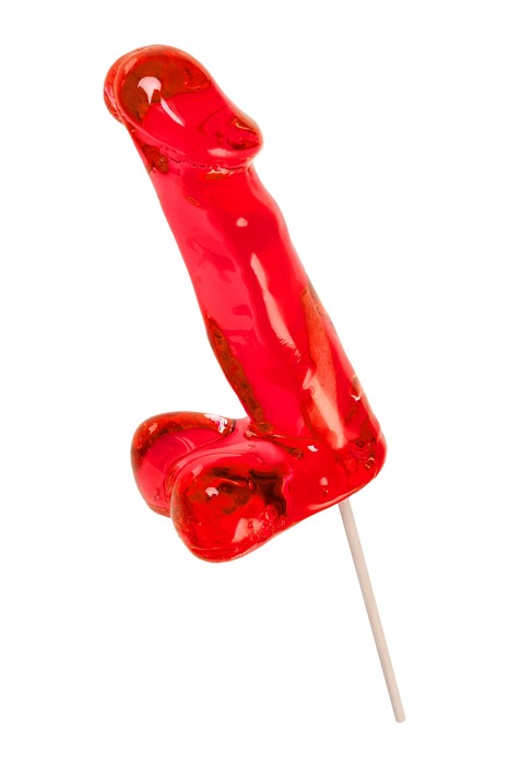 Красный леденец в форме члена со вкусом виски - 173 гр. - Sosuчki - купить с доставкой в Красногорске
