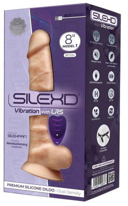 Телесный вибростимулятор-реалистик Model 1 с пультом ДУ - 20 см. - Adrien Lastic