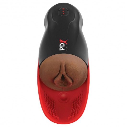 Коричневый мастурбатор-вагина с вибрацией Fuck-O-Matic 2 - Pipedream - в Красногорске купить с доставкой