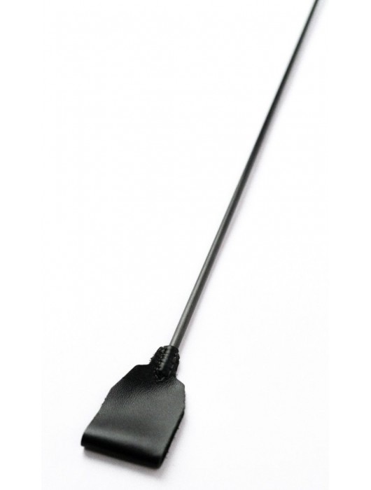 Черный кожаный стек с гладкой ручкой - 55 см. - Crazy Handmade - купить с доставкой в Красногорске