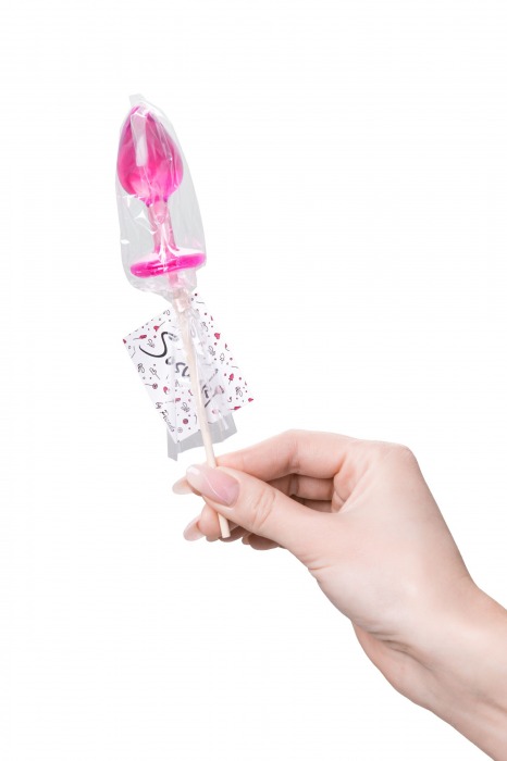 Розовый леденец  в форме анальной втулки со вкусом айриш крим - 29 гр. - Sosuчki - купить с доставкой в Красногорске