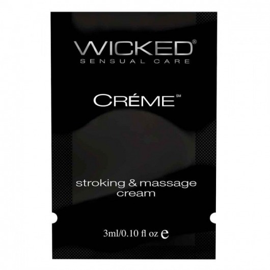 Крем для массажа и мастурбации Wicked Stroking and Massage Creme - 3 мл. - Wicked - купить с доставкой в Красногорске